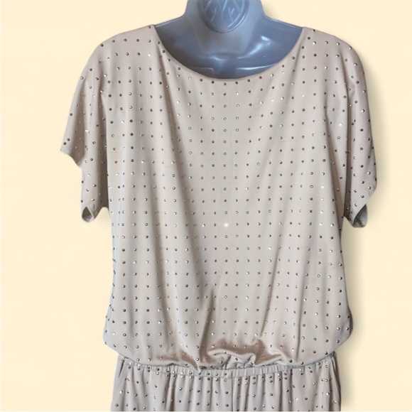 Trina Turk Gold Studded Elastic Waist Jumpsuit 8 - Picture 12 of 15